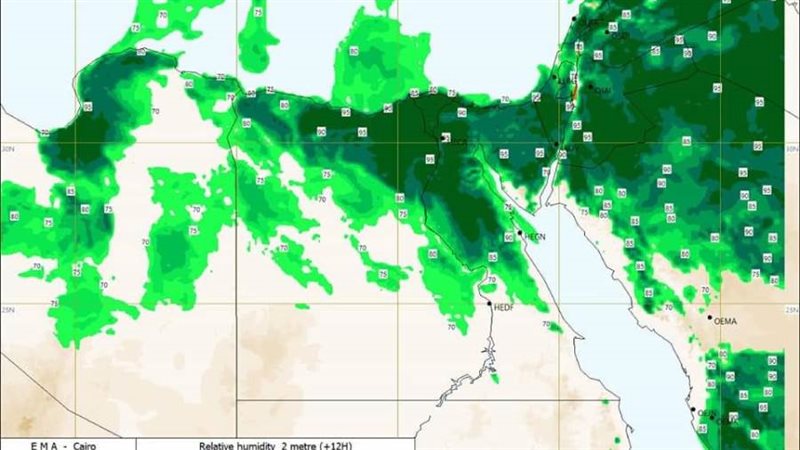 خريطة الظواهر الجوية