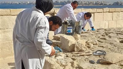 صيانة دورية لقلعة قايتباي بالإسكندرية 