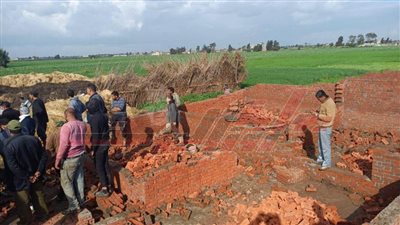 إزالة 4 حالات تعدٍ على الأراضي الزراعية في المهد بمطوبس وبلطيم