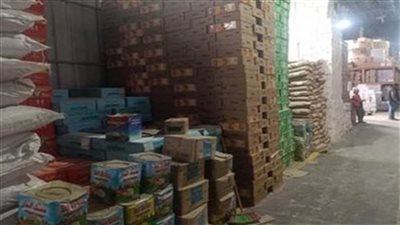 ضبط 68 طن مواد غذائية في مخازن مخالفة بالهرم وأوسيم ومنشأة القناطر