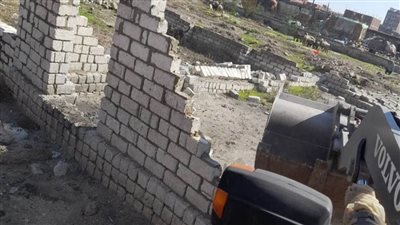 حملة مكبرة لإزالة التعديات على الأراضي الزراعية بنطاق حي المنتزة أول بالإسكندرية 