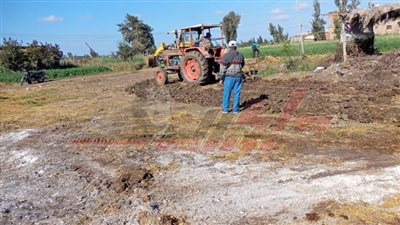 إزالة التعديات على الأراضي الزراعية ووقف البناء المخالف بكفر الشيخ