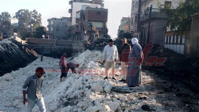 إزالة الإشغالات واستكمال أعمال التبطين بكفر الشيخ 