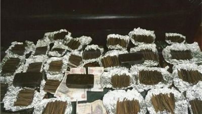 ضبط 1250 كيلو جراما من مخدر الحشيش الخام قيمتها 100 مليون جنيه