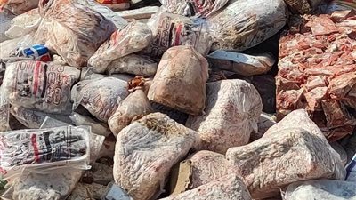 ضبط كمية من اللحوم والدواجن والأسماك ومنتجاتها غير صالحة للاستخدام الآدمى بالعريش 