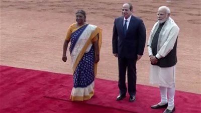 الرئيس السيسي يزور ضريح المهاتما غاندي ويضع إكليلًا من الزهور على قبره