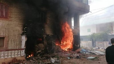 إصابة 3 أشخاص في حريق كافيتريا بمدينة جمصة 