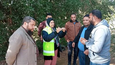 متابعة الأعمال الجارية بالغابة الشجرية ببياض العرب ببني سويف