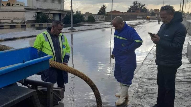 امطار بشوارع الإسكندرية