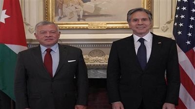 العاهل الأردني يلتقي وزير الخارجية الأمريكي بواشنطن