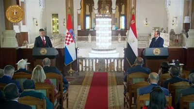 بث مباشر.. الرئيس السيسي يعقد مؤتمرًا صحفيًا مشتركًا مع نظيره الكرواني