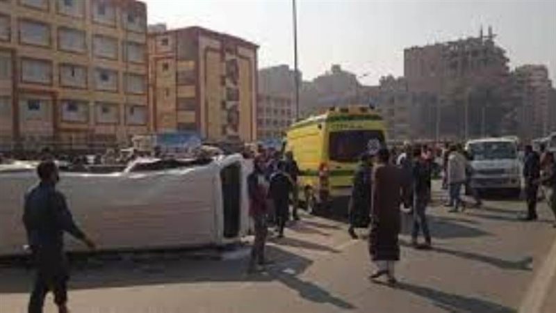 حادث انقلاب سيارة