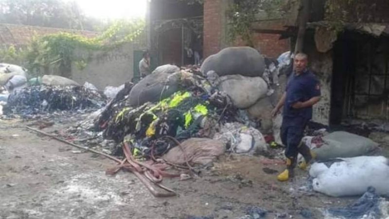 حريق بمصنع قطن