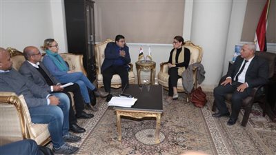 تفاصيل لقاء نائب محافظ بني سويف بمسؤولي مشروع الابتكار الزراعي