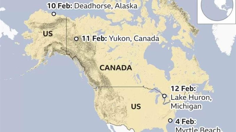 خريطة توضح أماكن