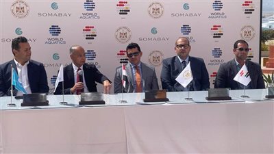 وزير الرياضة يشهد مراسم توقيع بروتوكولات استضافة مصر سلسلة من المسابقات الدولية لألعاب الماء