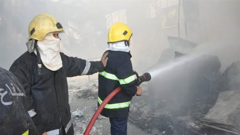 إخماد حريق بالمنيا