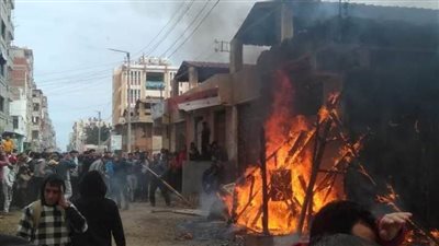 السيطرة على حريق بمحل مواد بترولية بالدقهلية 