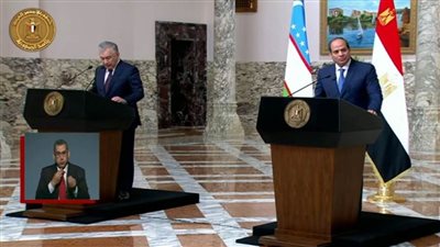رئيس أوزبكستان: نتوافق مع مصر في حل قضايا المنطقة ومن بينها القضية الفلسطينية