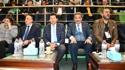 وزير الرياضة ومحافظ الإسكندرية يؤازران منتخب مصر أمام تونس