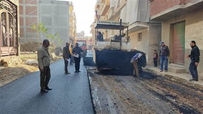 رصف طريقي عبدالقادر والريكو ومنطقة محطة أبوحمص بتكلفه 19 مليون جنيه