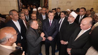 وزيرا السياحة والآثار والأوقاف ومحافظ القاهرة يفتتحون مسجد الحاكم بأمر الله بعد ترميمه