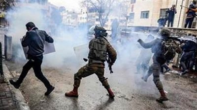 مواجهات بين الفلسطينيين والاحتلال الاسرائيلي في بلدة الرام بالقدس