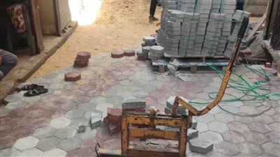 الحارات والأزقة وشوارع المنيا الداخلية بالإنترلوك 