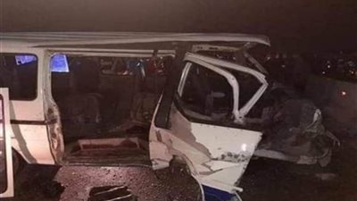 إصابة شخصين فى حادث تصادم سيارتين بطريق خط 13 فى طوخ