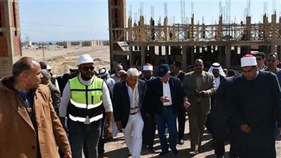 محافظ جنوب سيناء يتفقد الأعمال الإنشائية لمسجد الهدى بتكلفة 13 مليون جنيه