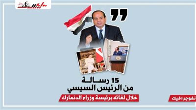 15 رسالة من الرئيس السيسي خلال لقائه برئيسة وزراء الدنمارك