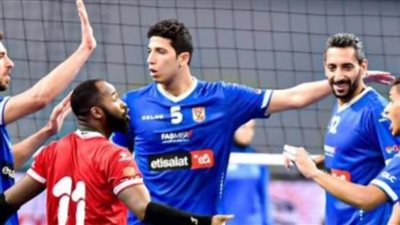 الأهلي يهزم بتروجت في بلاى أوف نصف نهائي دوري الطائرة رجال