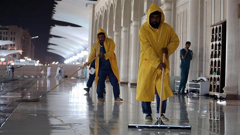 الأمطار في المدينة