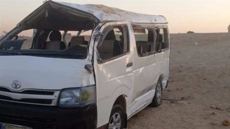 حادث إنقلاب ميكروباص