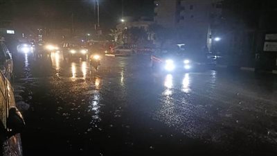 رعد وبرق وسقوط أمطار غزيرة بأنحاء القليوبية 