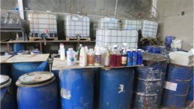 تموين بلبيس يضبط 53 طن خامات كيميائية مجهولة المصدر 