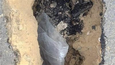 إصلاح هبوط أرضيّ بثلاثة أماكن بنطاق قرية الفردان بالإسماعيلية