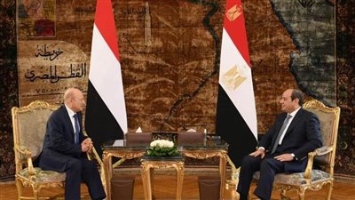عاجل.. الرئيس السيسي يستقبل رئيس مجلس القيادة الرئاسي بالجمهورية اليمنية