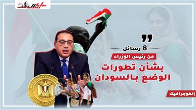 8 رسائل من رئيس الوزراء بشأن تطورات الوضع بالسودان 