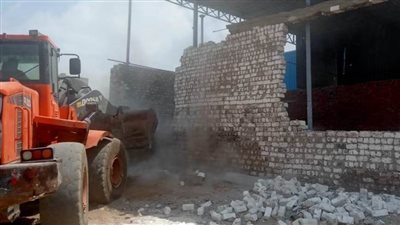 إزالة 45 مخالفة بالموجة 21 لإزالة التعديات على أراضي الدولة بالقليوبية
