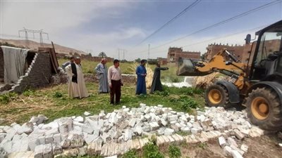  إزالة 239 حالة تعد على أملاك الدولة والأراضي الزراعية بسوهاج 