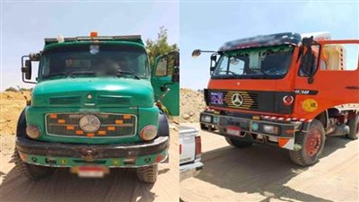 ضبط قائدي سيارتي نقل بالقاهرة لقيامهما بإلقاء المخلفات بطريق السويس القديم
