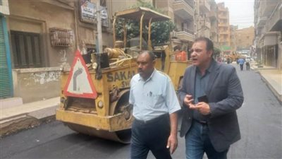 رصف شارعي الجيش والأهرام بملوي جنوب المنيا 