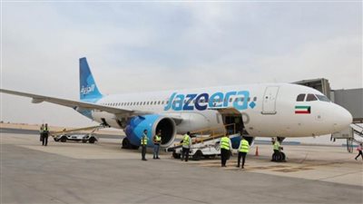 مطار سفنكس الدولي يستقبل أولى رحلات شركة طيران الجزيرة القادمة من الكويت