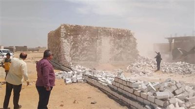 ضمن الموجة 21.. إزالة 15 حالة تعدٍ بالبناء على أملاك الدولة بمركز بالمنيا