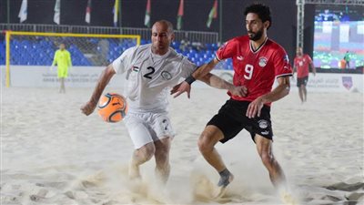 منتخب مصر يفوز على نظيره الفلسطيني 3-2 بكأس العرب للكرة الشاطئية