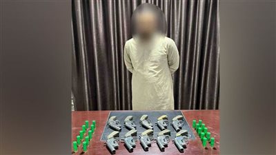 ضبط شخص بالمنيا وبحوزته أسلحة نارية 