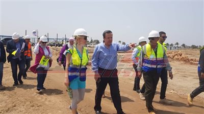 زيارة وفدي بنك الاستثمار الأوروبي والقابضة لمشروعات الصرف الصحي بكفر الشيخ