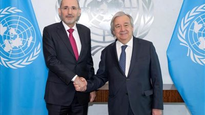 الأمين العام للأمم المتحدة يلتقي وزير الخارجية الأردني