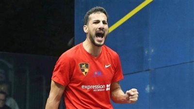 تأهل مازن هشام للدور ربع النهائي لبطولة الجونة الدولية للإسكواش